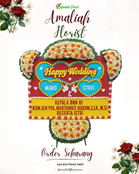 Papan Bunga Pernikahan Mergayu